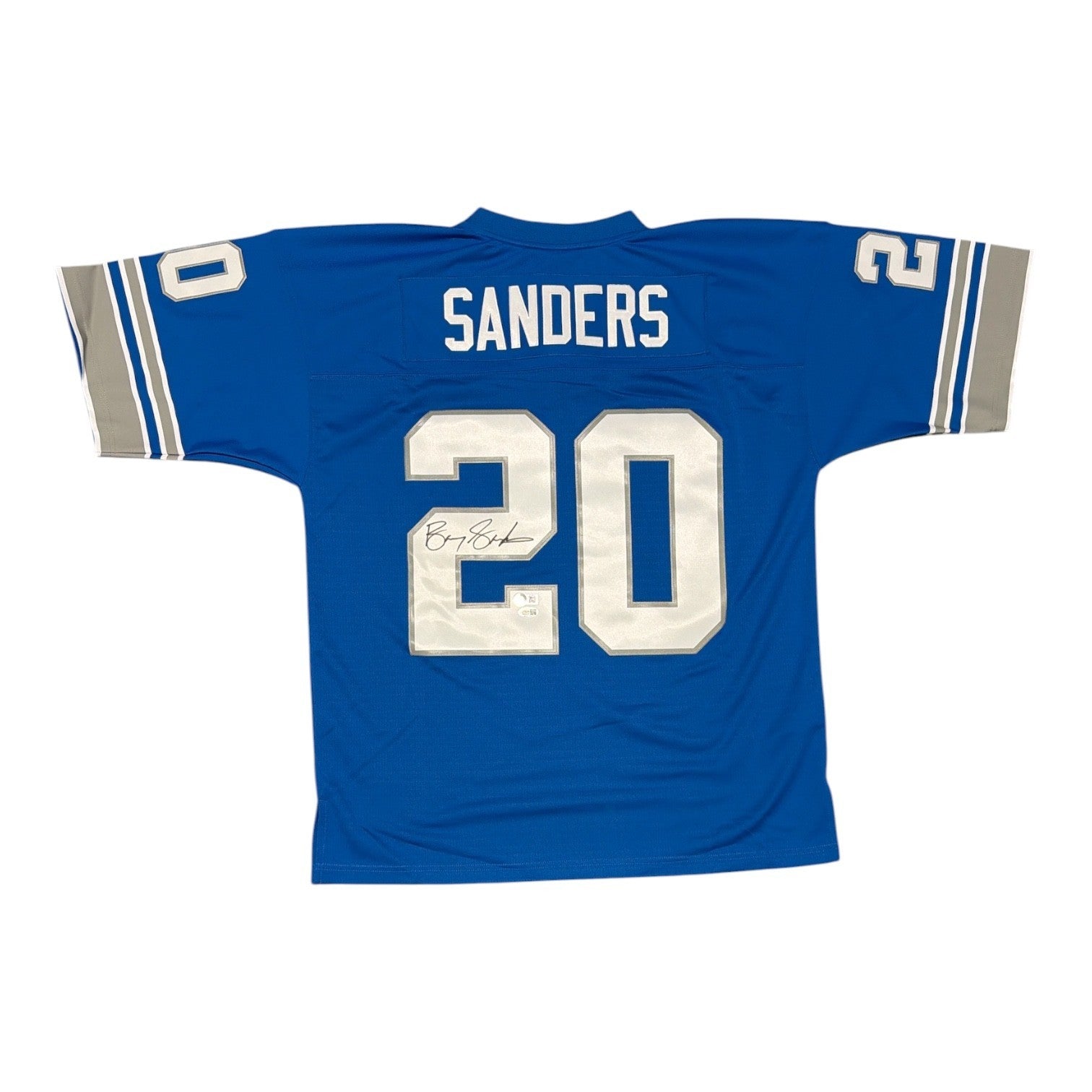 Barry Sanders Signed Detroit Lions M&N Jersey SCHWARTZ + JSA Authenticated-Powers Sports Memorabilia