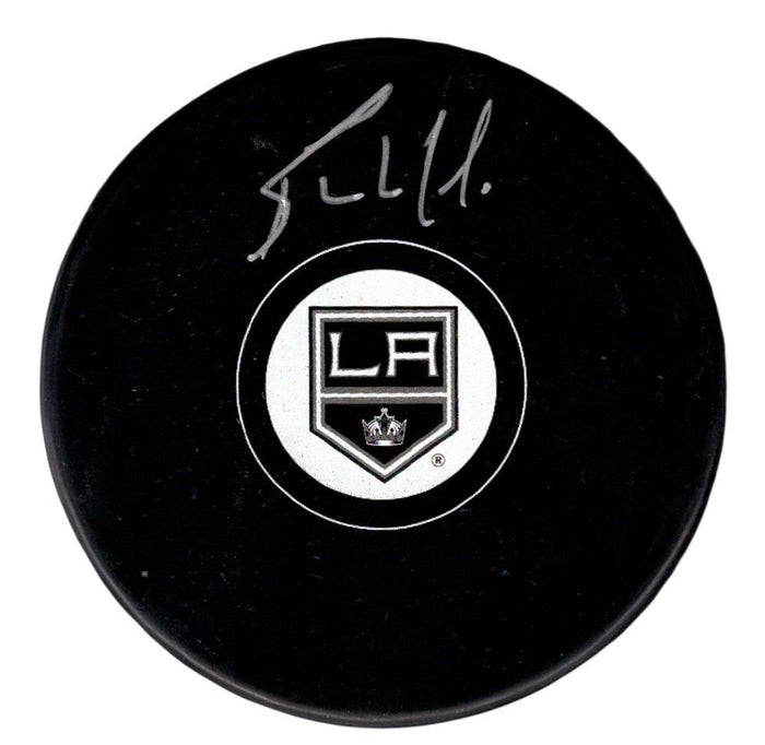 Bernie Nicholls Signed Los Angeles Kings Logo Puck JSA Witness Authenticated-Powers Sports Memorabilia