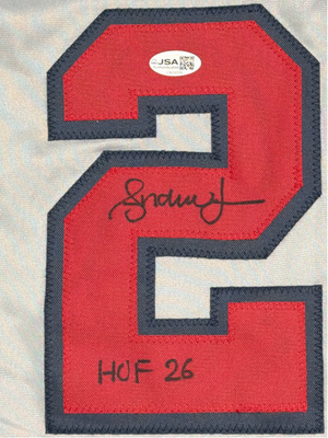Andruw Jones Signed Custom Jersey w/ HOF 26 JSA Authenticated-Powers Sports Memorabilia