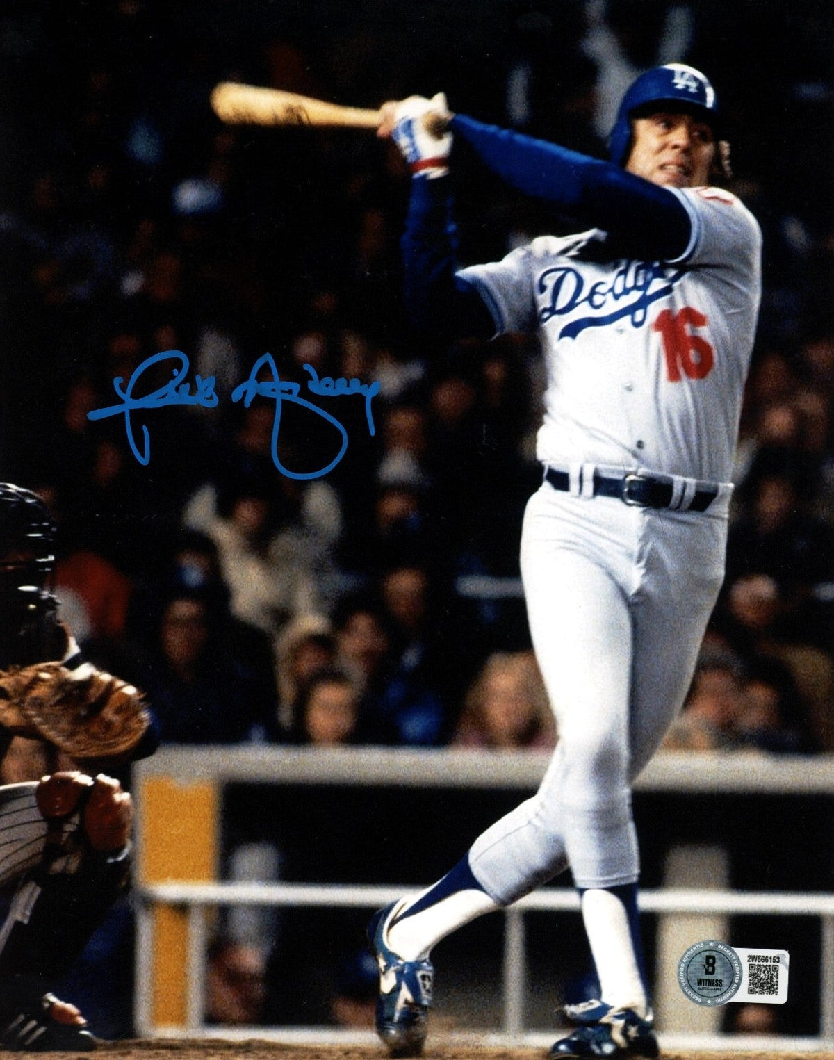Rick Monday Signed Los Angeles Dodgers 8x10 Photo Beckett Witness BAS COA #1-Powers Sports Memorabilia