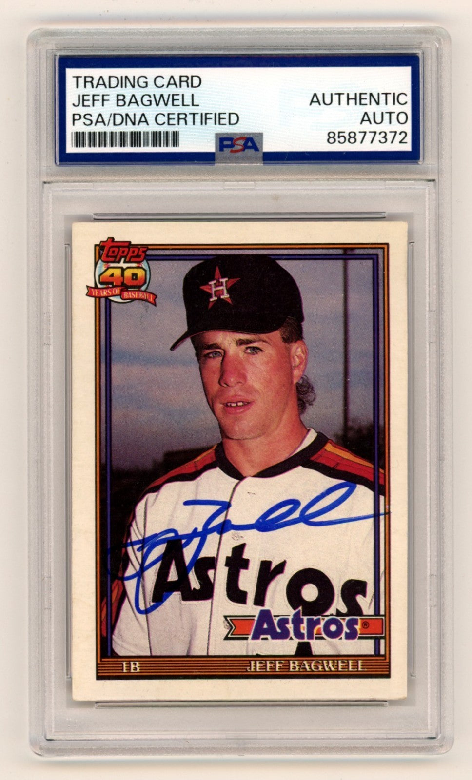 Jeff Bagwell 1991 Topps Traded #4T Rookie RC Signed PSA/DNA Authenticated Astros-Powers Sports Memorabilia