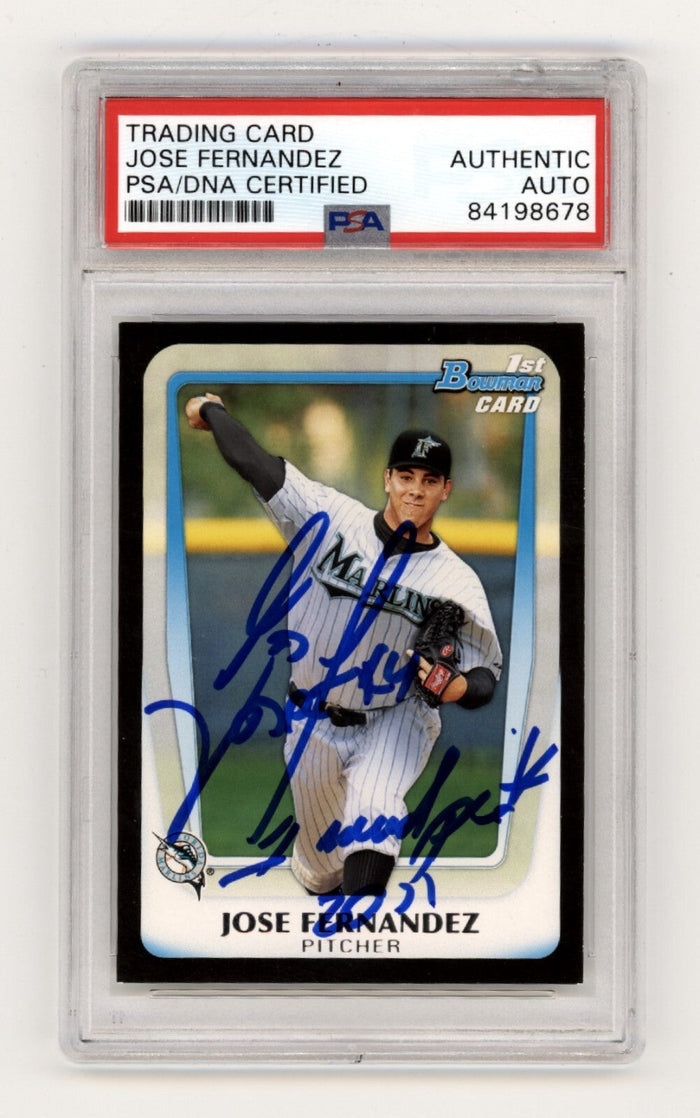 Jose Fernandez 2011 Bowman Draft 1st Round Pick Ins Signed RC PSA Auto Marlins-Powers Sports Memorabilia