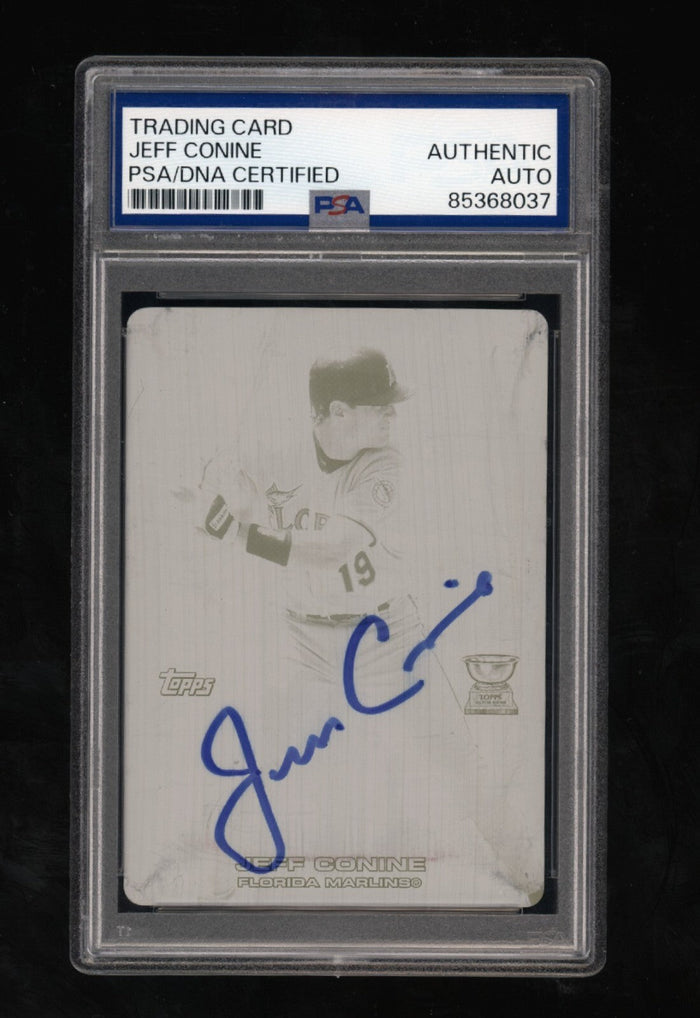 Jeff Conine 2005 Topps Rookie Cup Printing Plate #1/1 Signed PSA/DNA Authenticated-Powers Sports Memorabilia