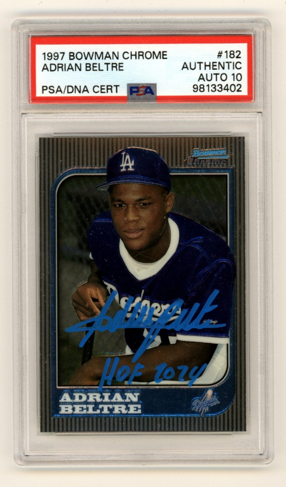 Adrian Beltre 1997 Bowman Chrome #182 RC Signed w/ HOF 2024 PSA 10 Auto Dodgers-Powers Sports Memorabilia