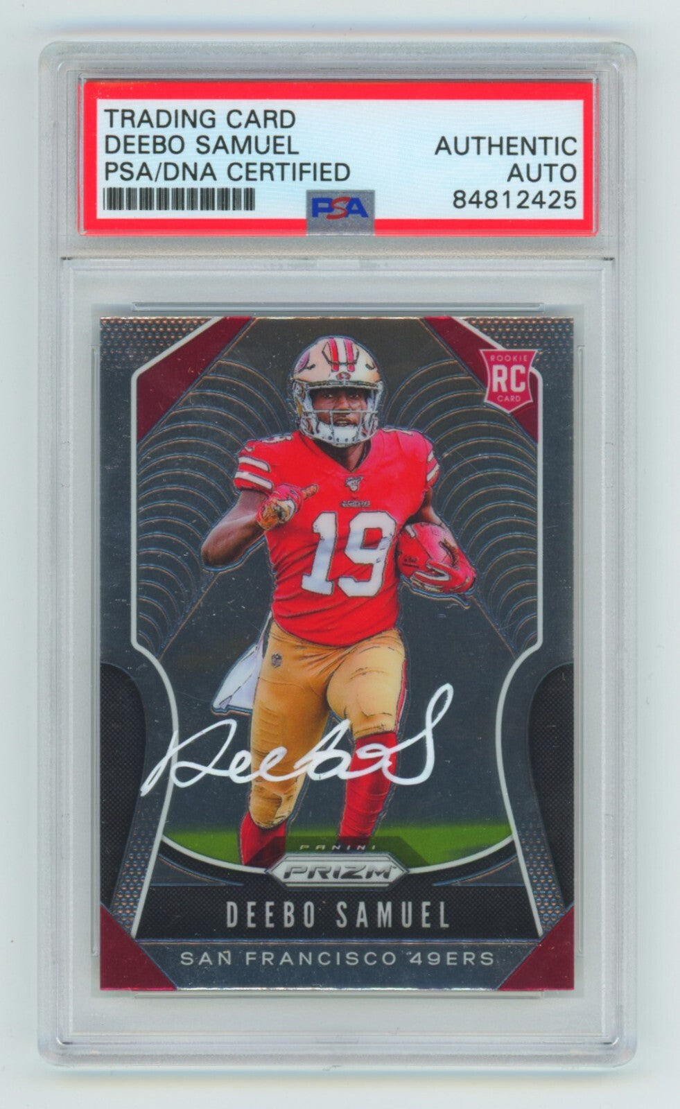 Deebo Samuel 2019 Panini Prizm 346 Rookie RC Signed Auto PSA DNA Authentic 49ers-Powers Sports Memorabilia