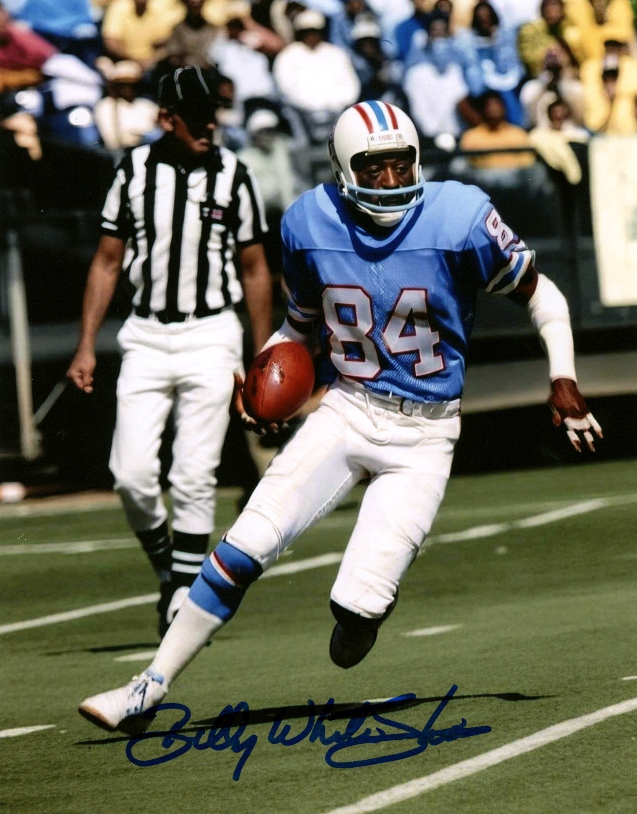Billy "White Shoes" Johnson Signed Houston Oilers 8x10 Photo LSCM Authenticated-Powers Sports Memorabilia