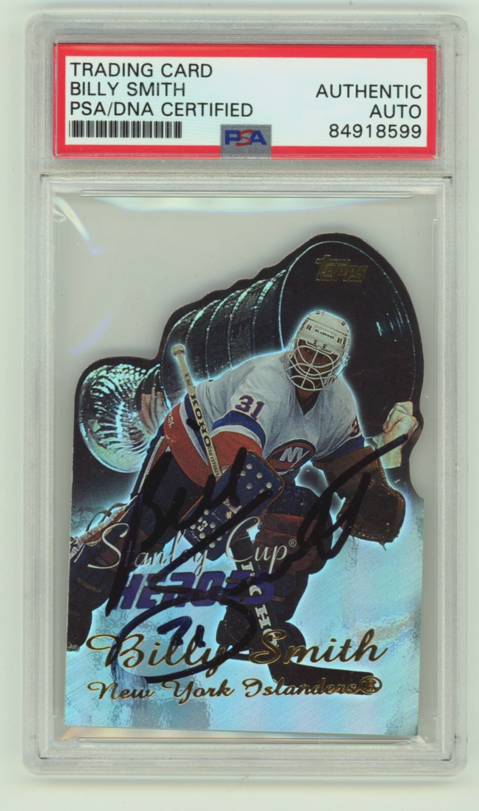 Billy Smith 2003 Topps Stanley Cup Heroes #SCH-BS Signed PSA Authentic Auto NYI-Powers Sports Memorabilia