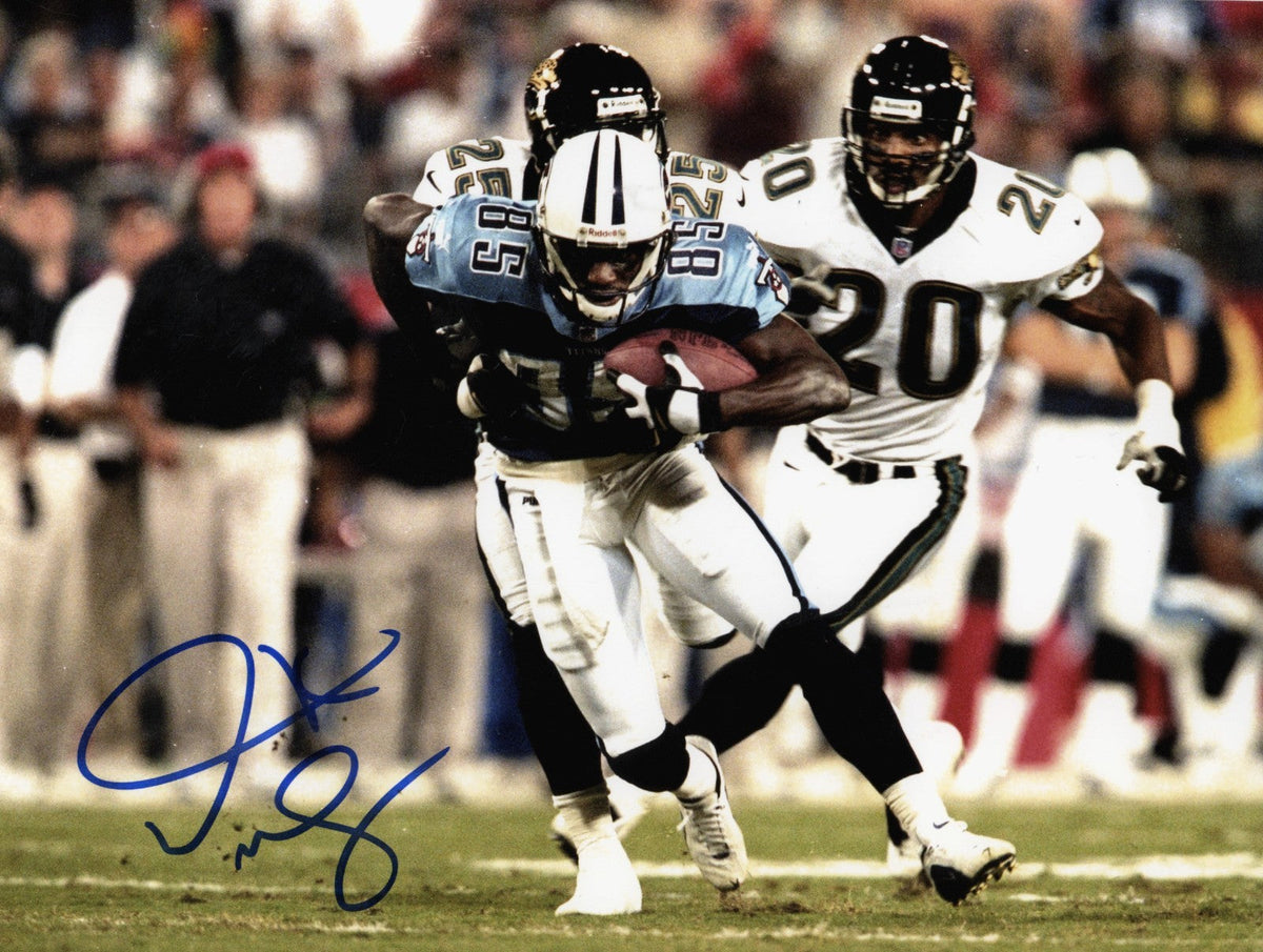 Derrick Mason Signed Tennessee Titans 8x10 Photo LSCM Authenticated #1-Powers Sports Memorabilia