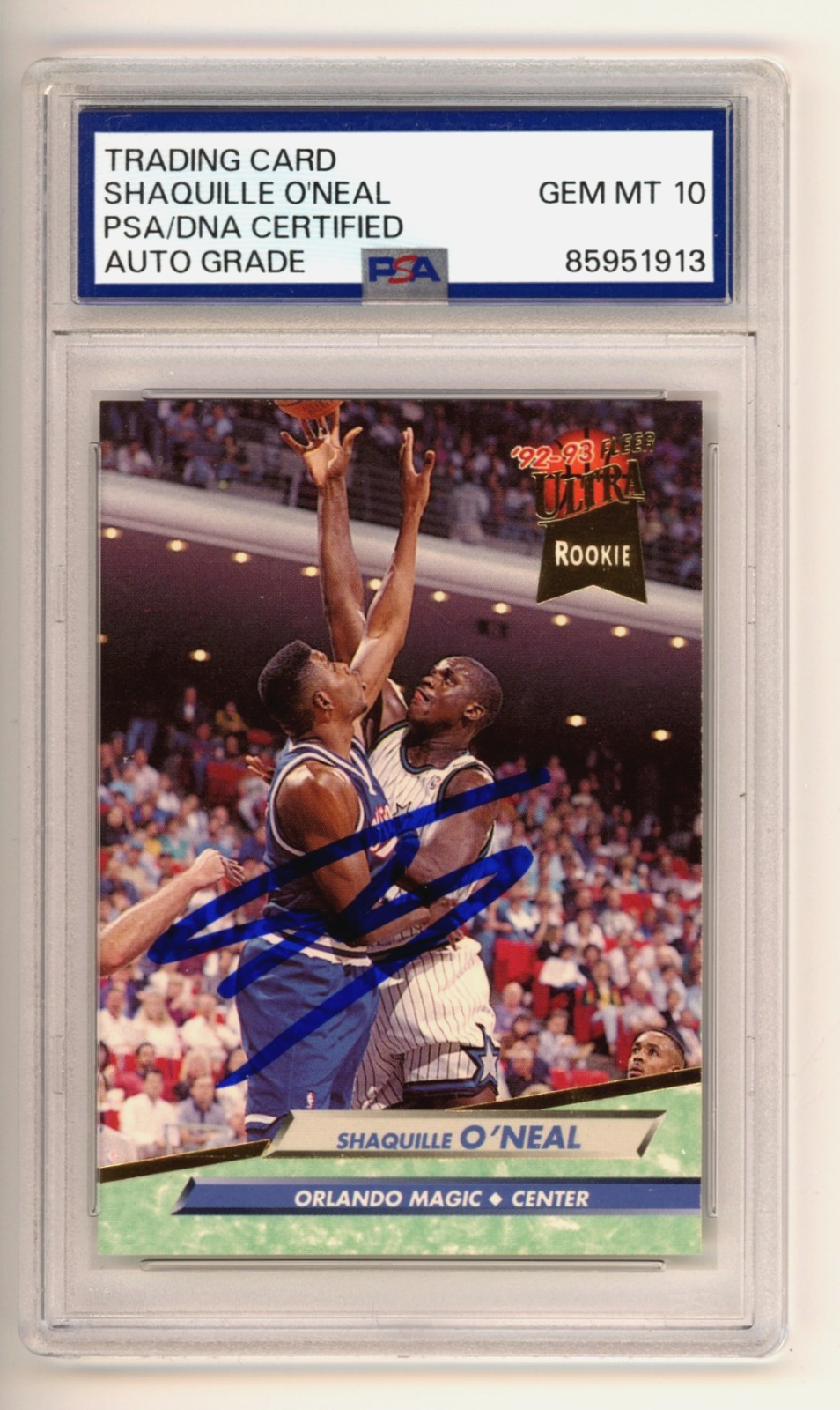 Shaquille O'Neal 1992-93 Fleer Ultra #328 Rookie RC Signed PSA 10 Auto Shaq-Powers Sports Memorabilia
