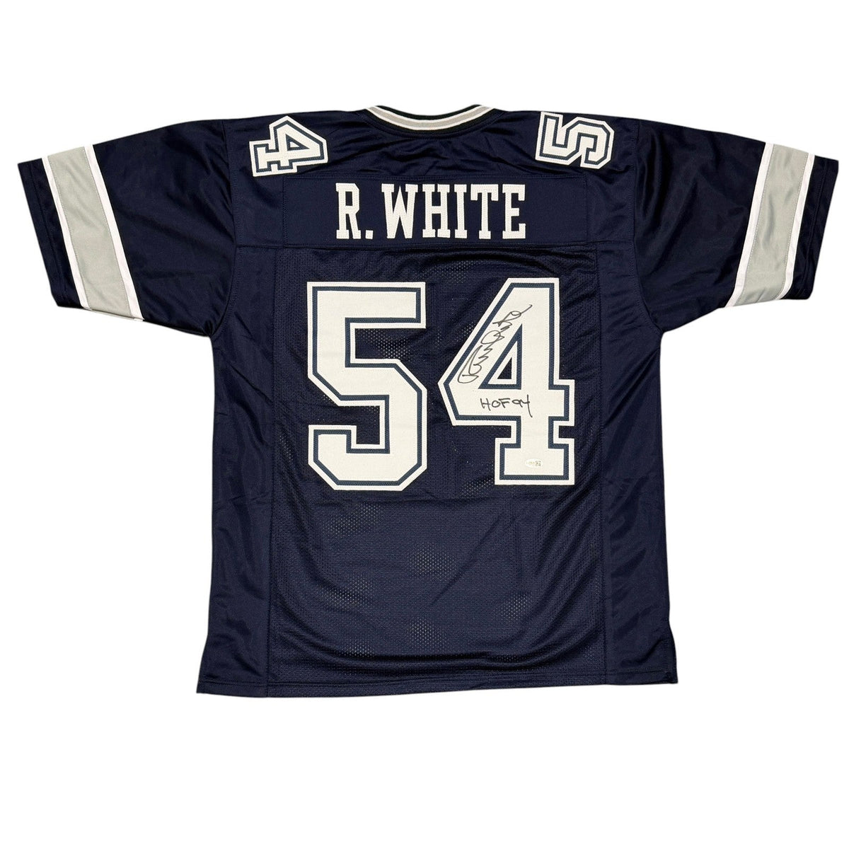 Randy White Signed Custom Jersey w/ HOF 94 JSA Witness Authenticated - Navy Jersey-Powers Sports Memorabilia