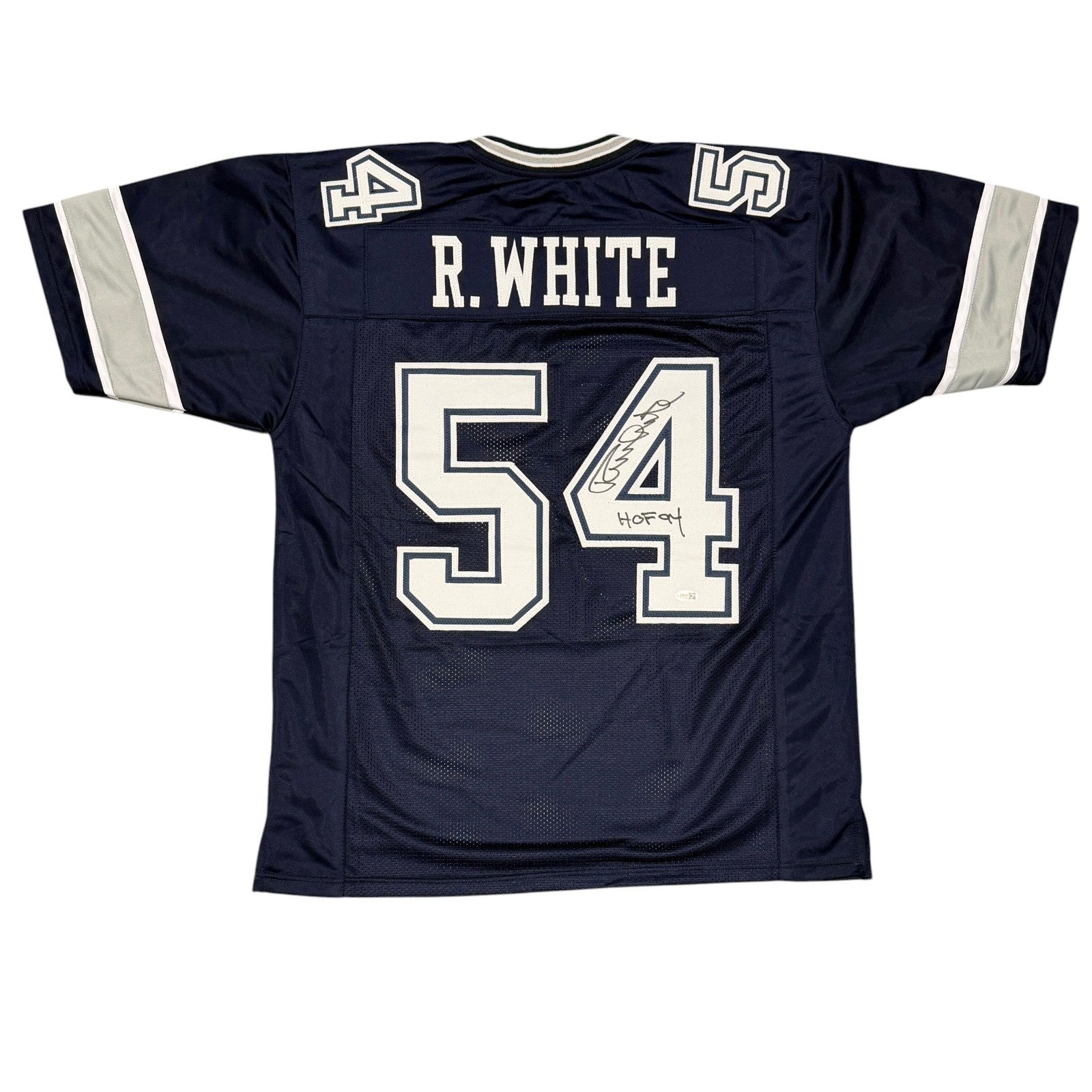 Randy White Signed Custom Jersey w/ HOF 94 JSA Witness Authenticated - Navy Jersey-Powers Sports Memorabilia