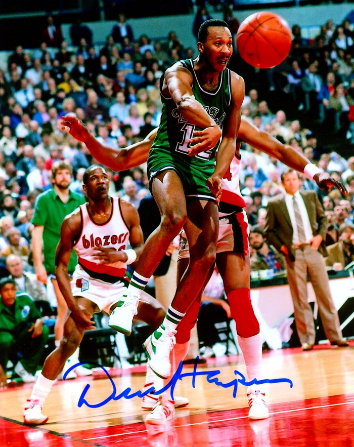 Derek Harper Signed Dallas Mavericks 8x10 Photo LSCM Authenticated #4-Powers Sports Memorabilia