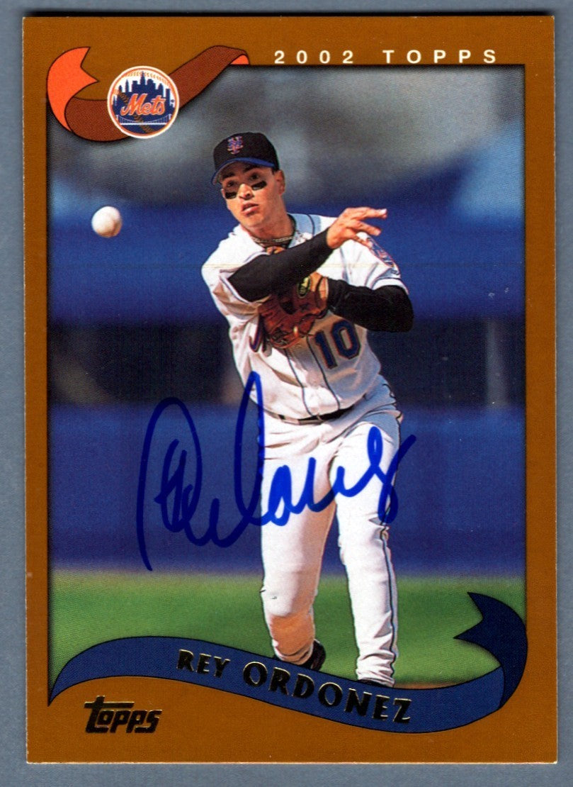 Rey Ordonez Signed 2002 Topps #166 LSCM Authenticated New York Mets-Powers Sports Memorabilia