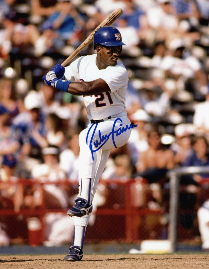 Ruben Sierra Signed Texas Rangers 8x10 Photo LSCM Authenticated #3-Powers Sports Memorabilia