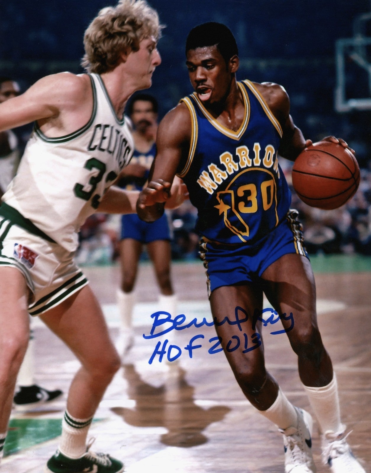 Bernard King Signed Golden State Warriors 8x10 Photo w/ HOF 13 LSCM Authenticated #19-Powers Sports Memorabilia