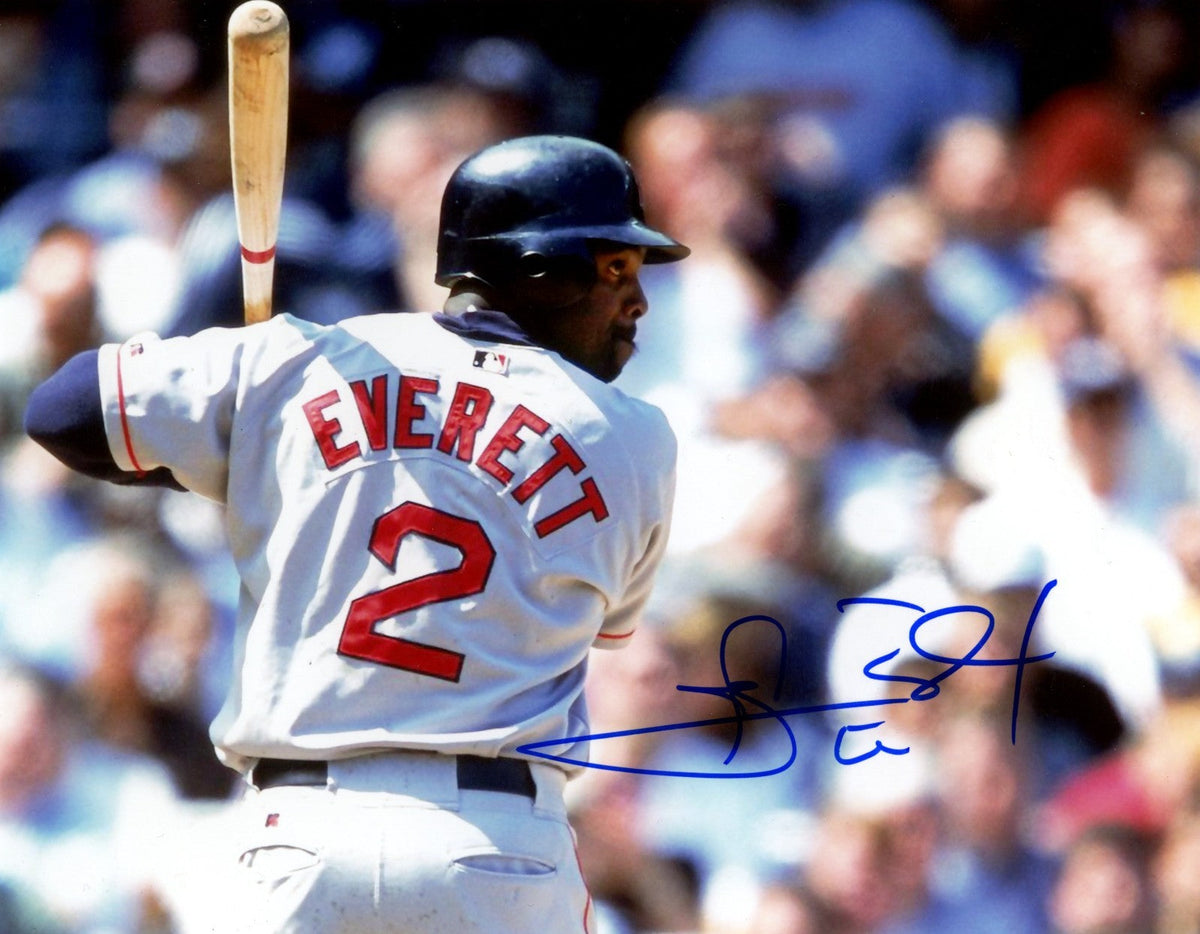 Carl Everett Signed Boston Red Sox 8x10 Photo LSCM Authenticated-Powers Sports Memorabilia