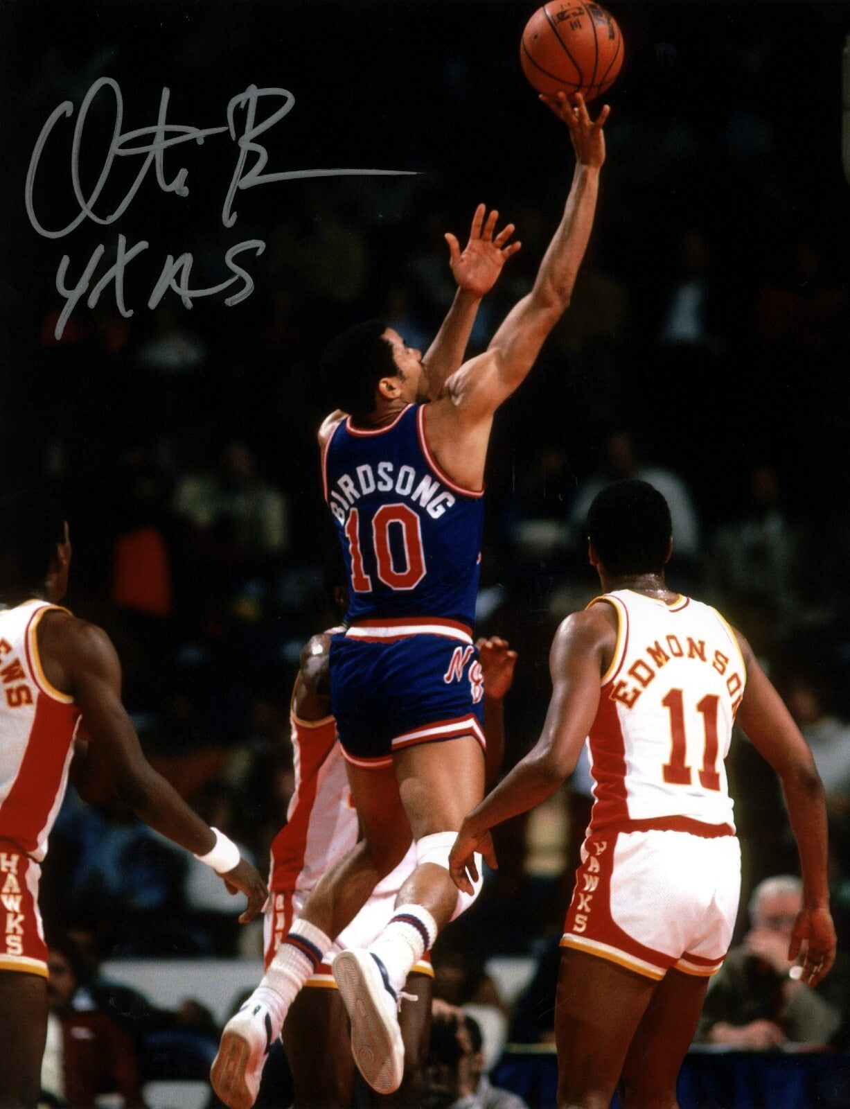 Otis Birdsong Signed New Jersey Nets 8x10 Photo w/ 4x AS LSCM Authenticated #2-Powers Sports Memorabilia