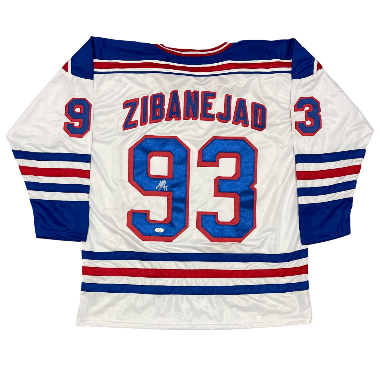 Mika Zibanejad Signed Custom Jersey JSA Authenticated-Powers Sports Memorabilia