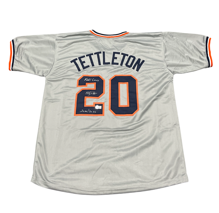 Mickey Tettleton Signed Detroit Tigers Custom Jersey w/ 3 Ins Beckett W BAS COA-Powers Sports Memorabilia