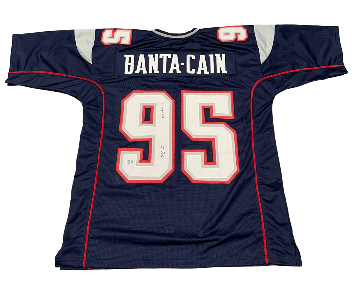Tully Banta-Cain Signed Patriots Custom Jersey w/ 2x SB Champ Beckett W BAS COA-Powers Sports Memorabilia