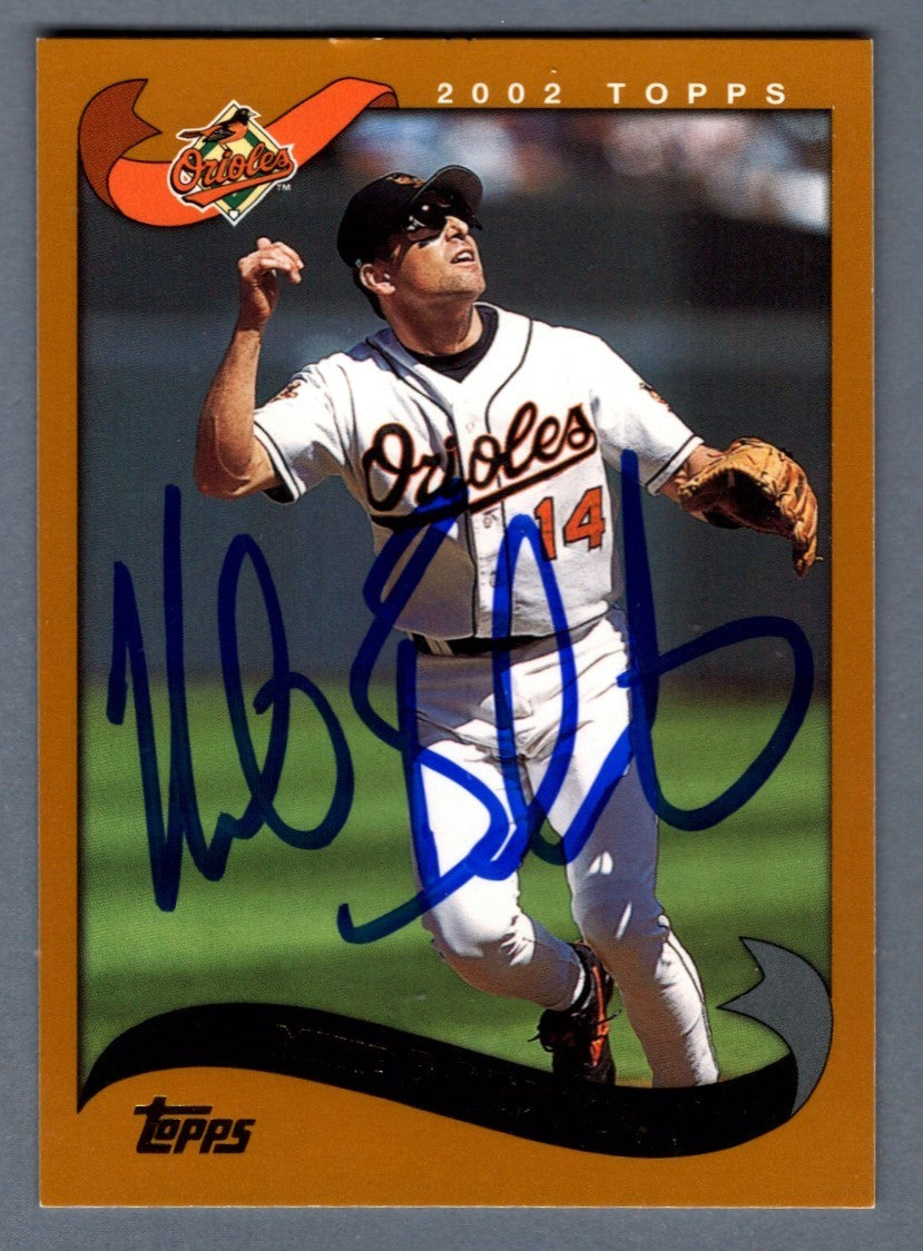 Mike Bordick Signed Autographed 2002 Topps #153 LSCM COA Baltimore Orioles-Powers Sports Memorabilia