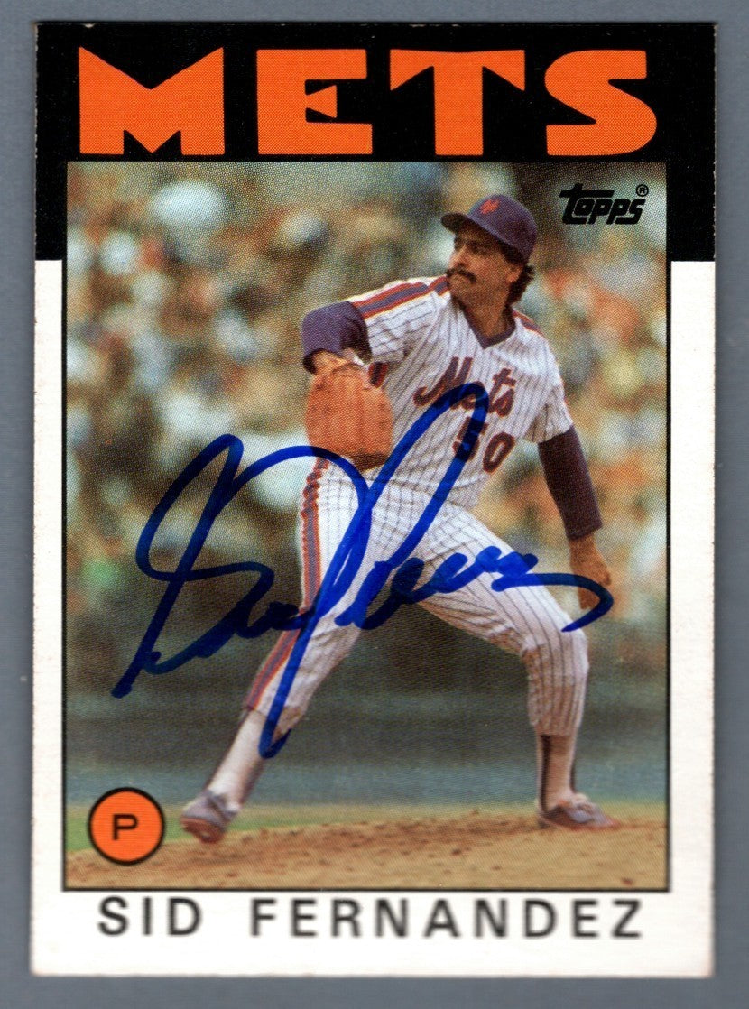 Sid Fernandez Signed 1986 Topps #104 LSCM Authenticated New York Mets-Powers Sports Memorabilia