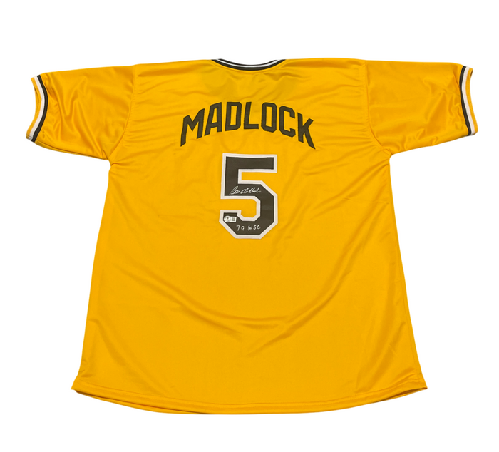 Bill Madlock Signed Pittsburgh Custom Jersey w/ 79 WSC Beckett Witness BAS COA-Powers Sports Memorabilia