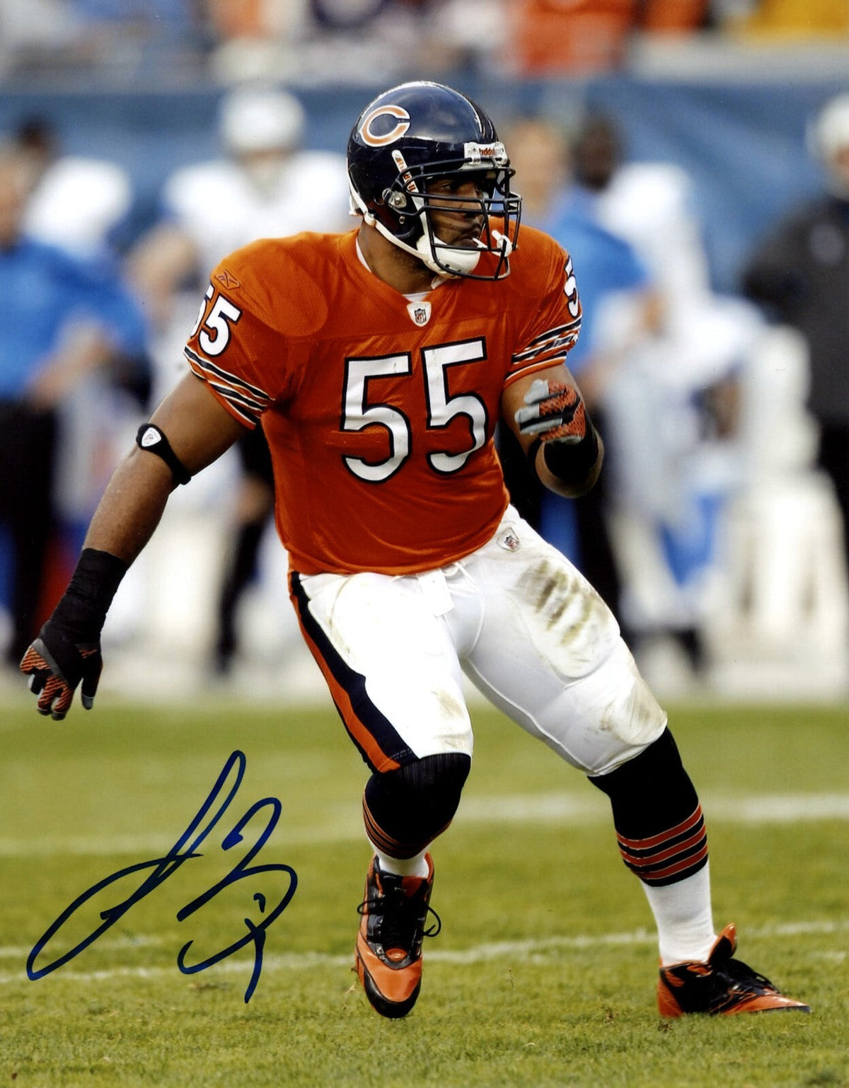 Lance Briggs Signed Autographed Chicago Bears 8x10 Photo LSCM COA #1-Powers Sports Memorabilia