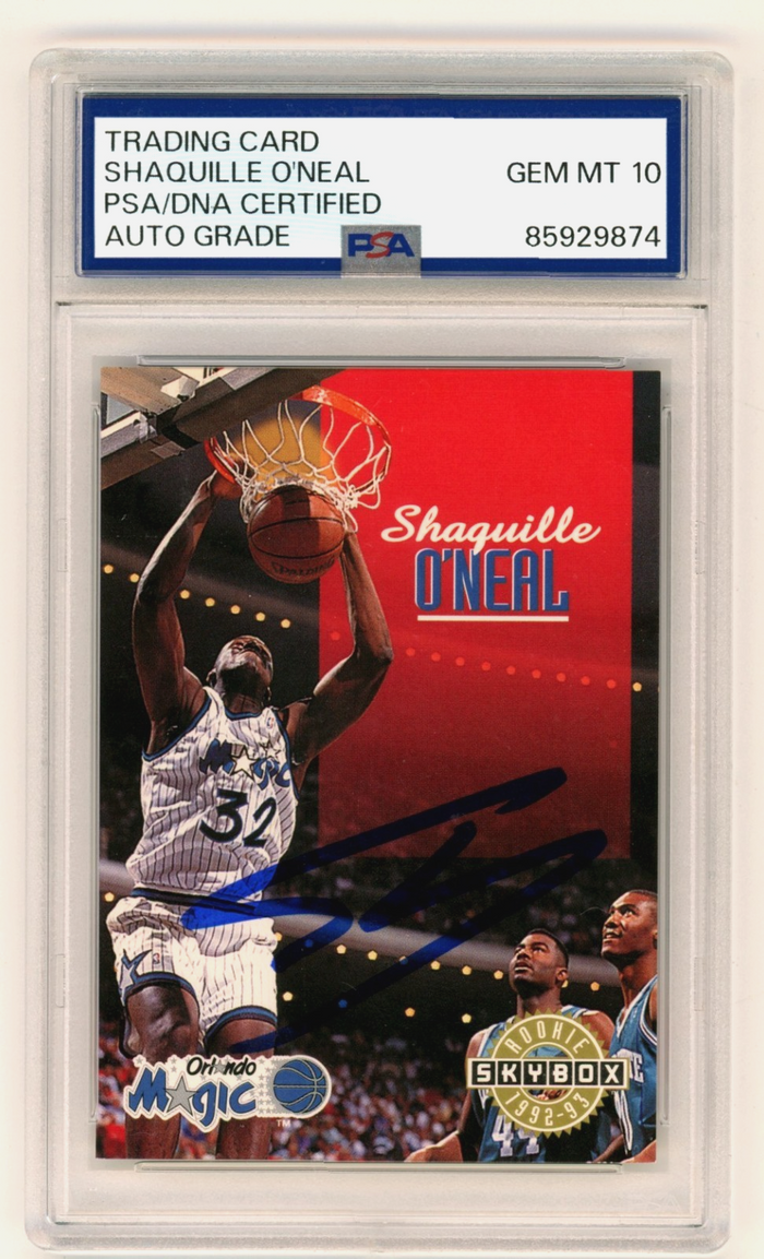 Shaquille O'Neal 1992-93 Skybox #382 Rookie RC Signed PSA 10 Auto Shaq-Powers Sports Memorabilia