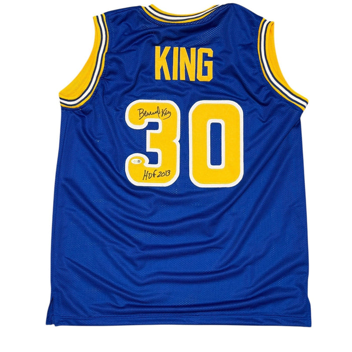 Bernard King Signed Custom Jersey w/ HOF 2013 JSA Witness Authenticated - Blue Jersey 2-Powers Sports Memorabilia