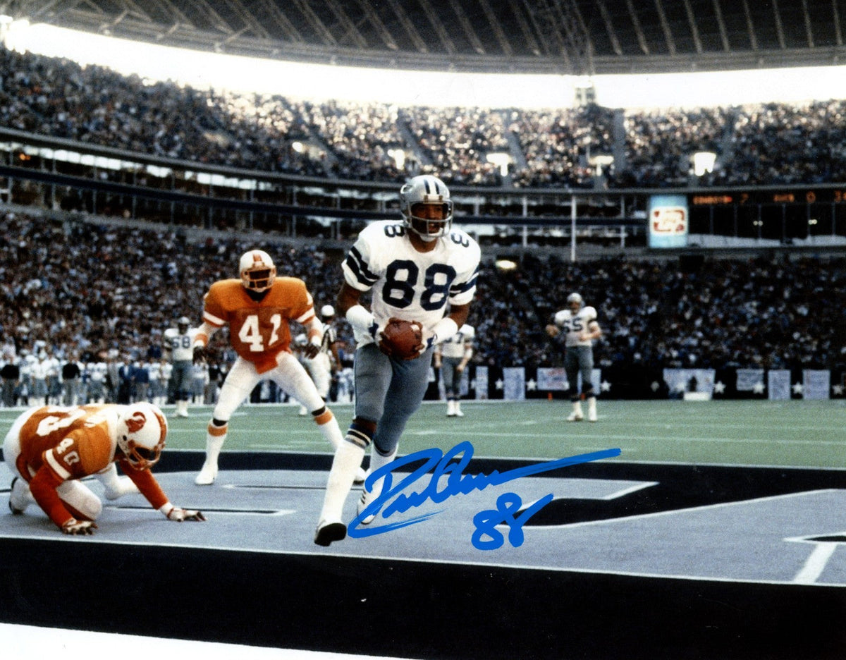 Drew Pearson Signed Dallas Cowboys 8x10 Photo LSCM Authenticated #2-Powers Sports Memorabilia