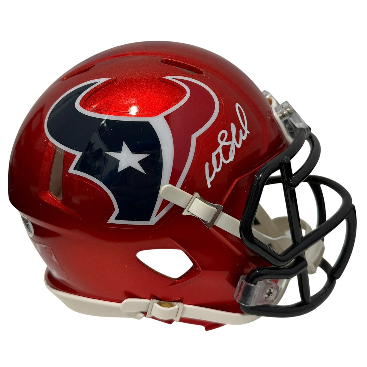 Matt Schaub Signed Houston Texans Alt Red Mini Helmet JSA Witness COA-Powers Sports Memorabilia