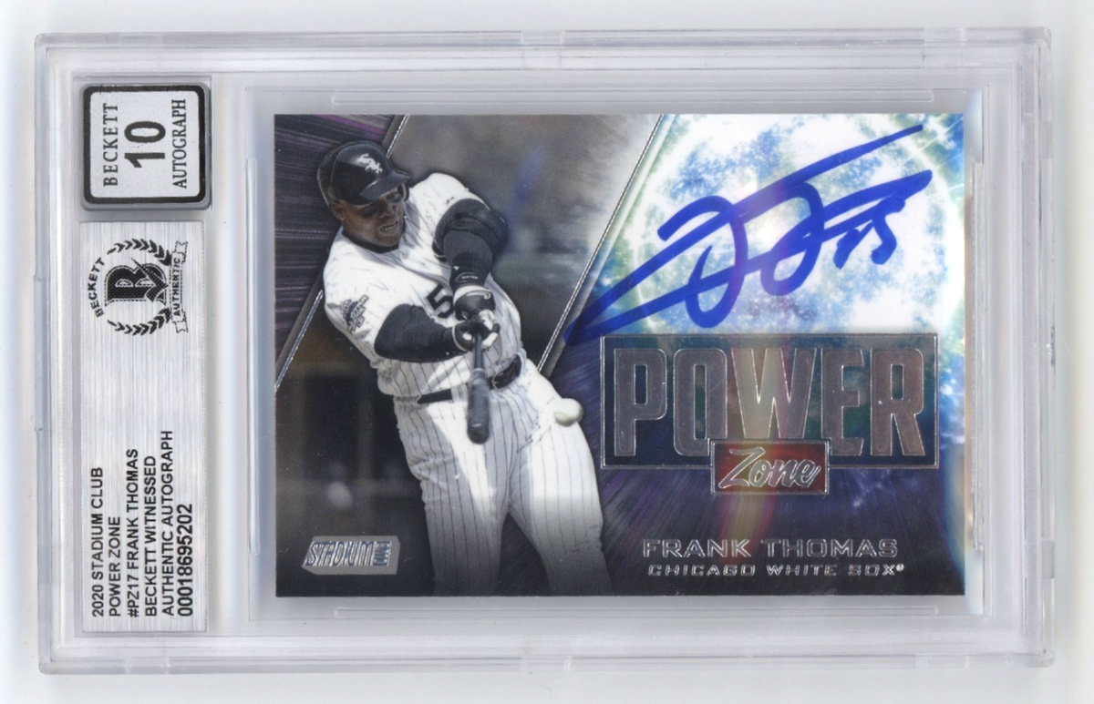 Frank Thomas 2020 Stadium Club #PZ17 Power Zone Signed Beckett BGS 10 Auto HOF-Powers Sports Memorabilia
