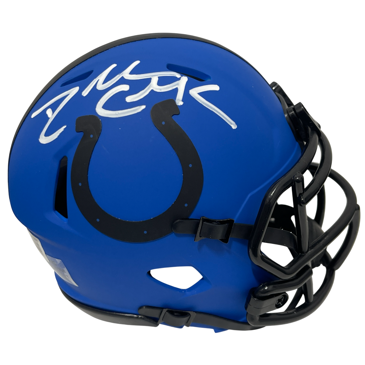 Dallas Clark Signed Indianapolis Colts Rave Mini Helmet Beckett Witness BAS COA-Powers Sports Memorabilia