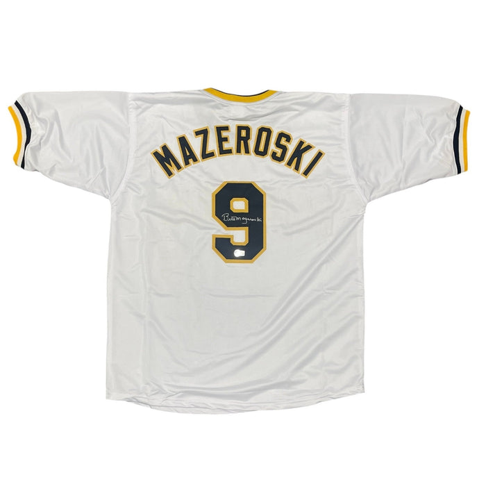 Bill Mazeroski Signed Pittsburgh Pirates Custom Jersey Beckett Wit BAS COA-Powers Sports Memorabilia
