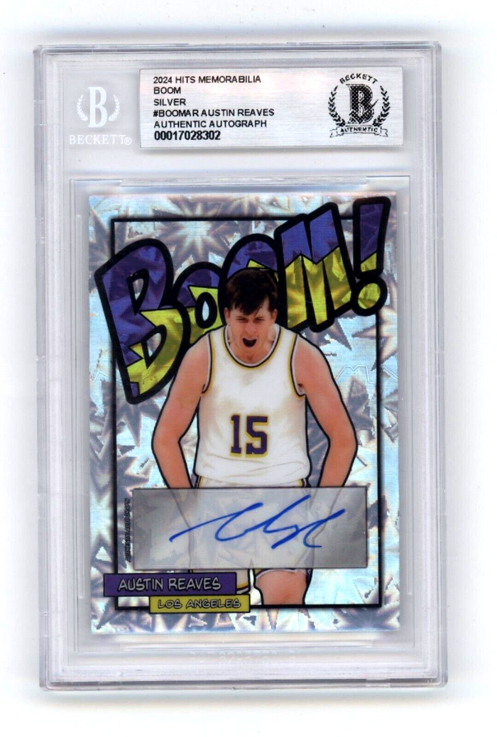 Austin Reaves 2024 Hits Memorabilia BOOM Silver #/20 Signed BGS BAS Auto Lakers-Powers Sports Memorabilia
