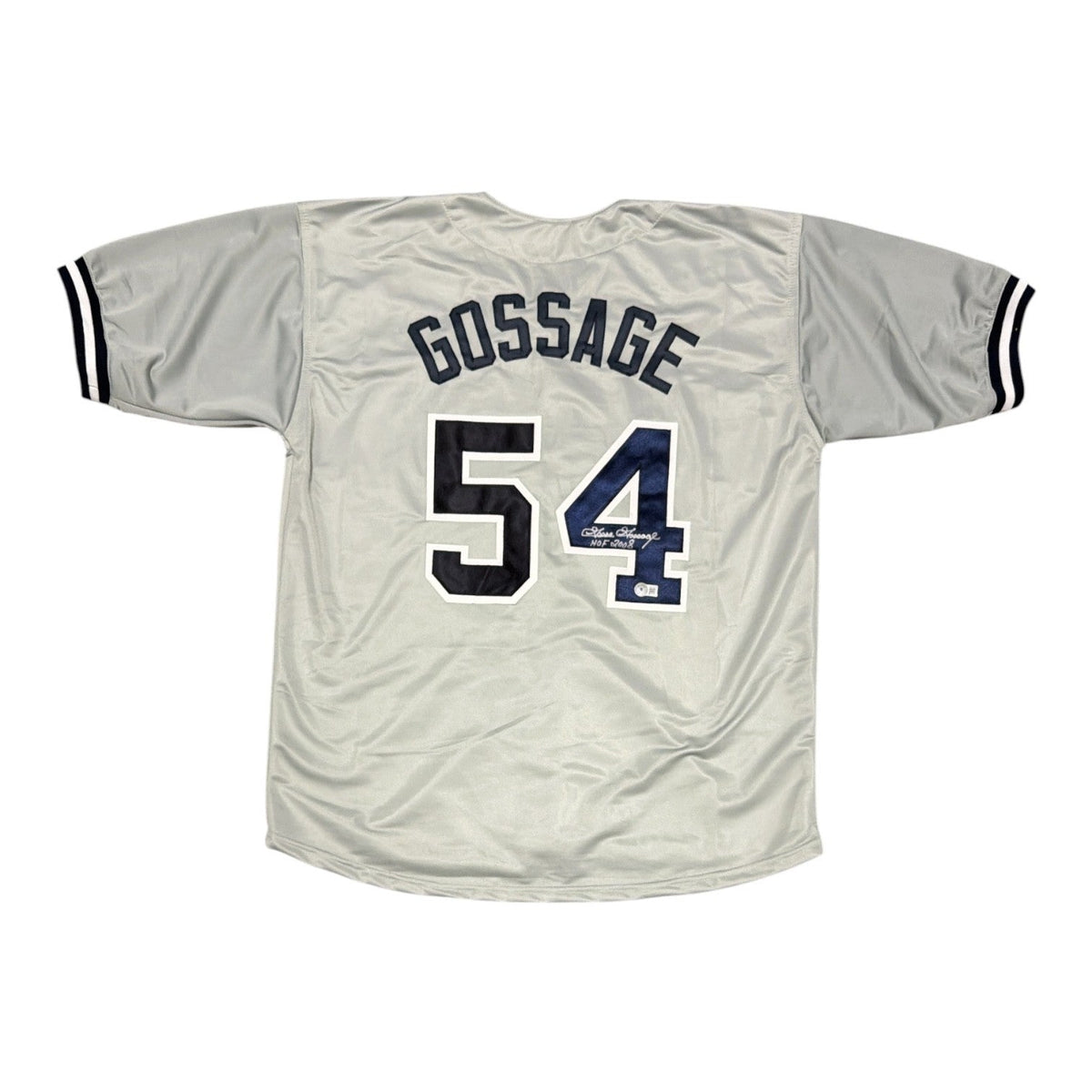 Goose Gossage Signed Custom Jersey w/ HOF 2000 Beckett Witness Authenticated-Powers Sports Memorabilia