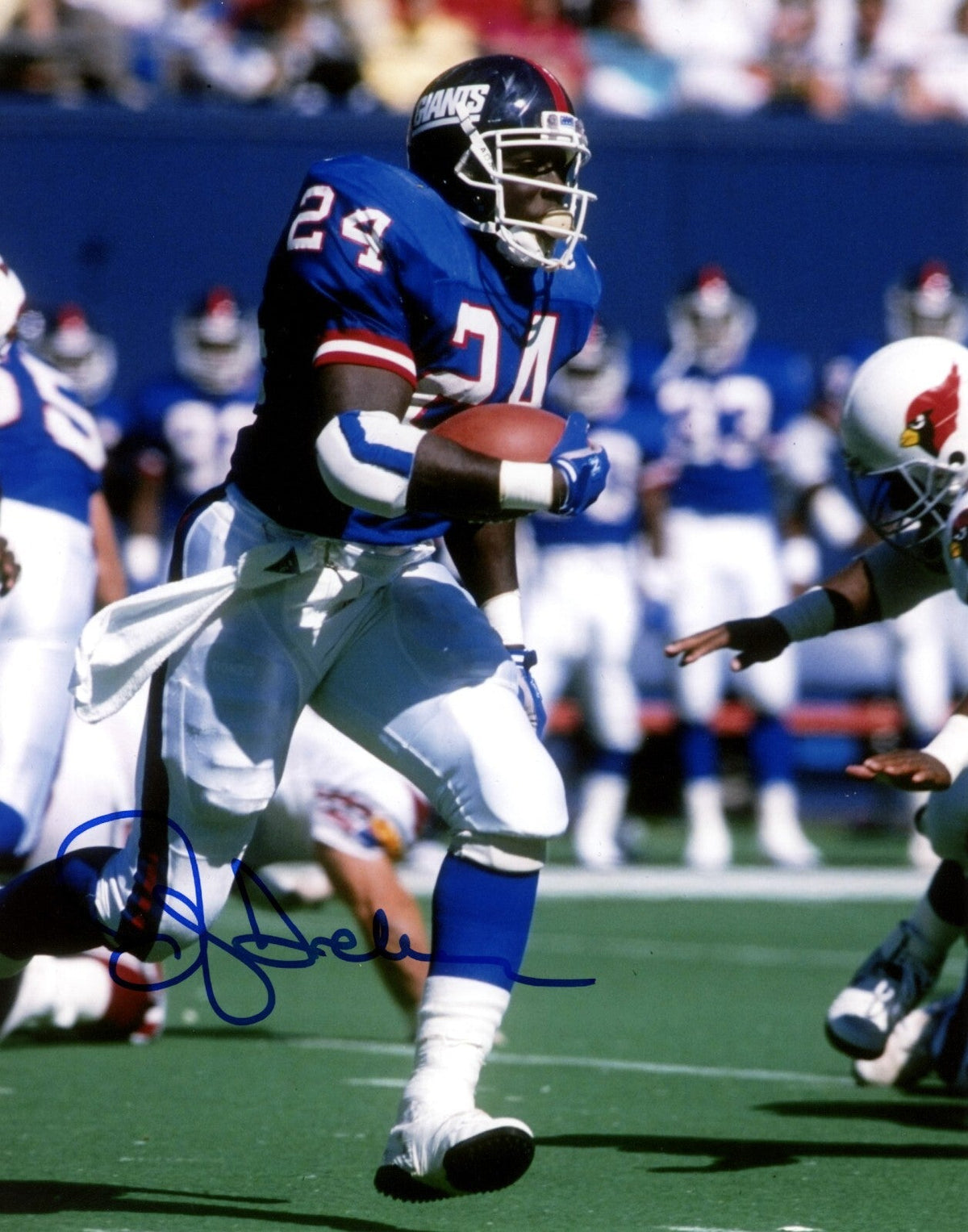 Ottis Anderson Signed Auto Autographed New York Giants 8x10 Photo LSCM Authenticated #1-Powers Sports Memorabilia