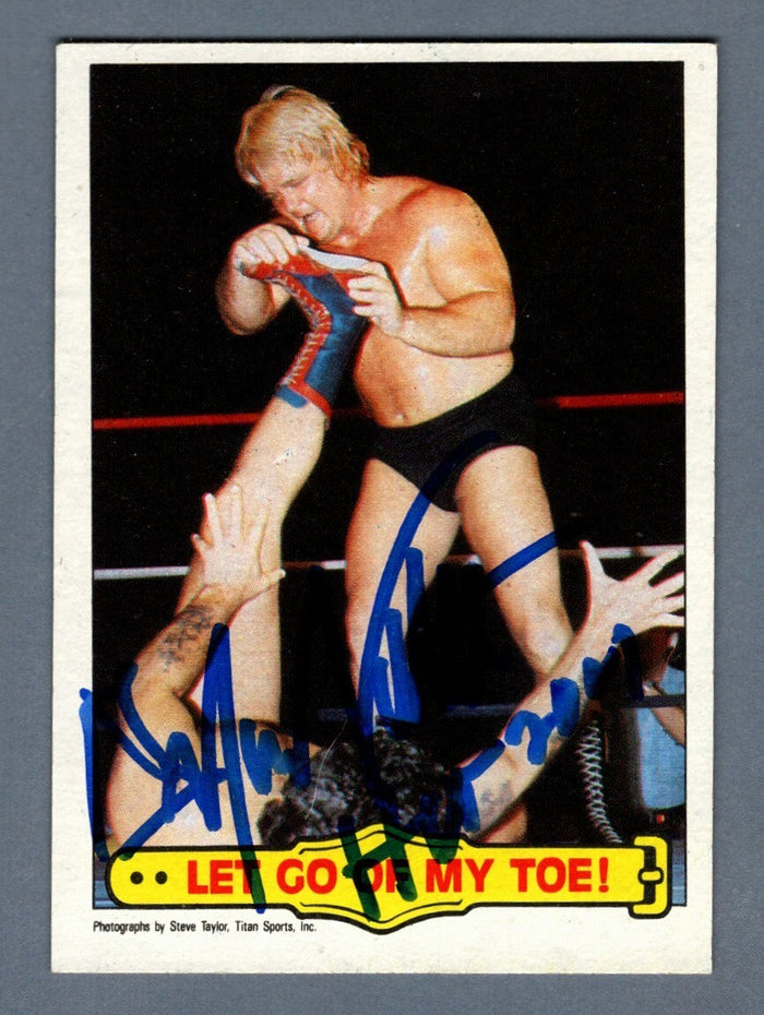 Greg "The Hammer" Valentine Signed 1985 WWF Ringside Action 22 w HOF 04 LSCM Authenticated-Powers Sports Memorabilia