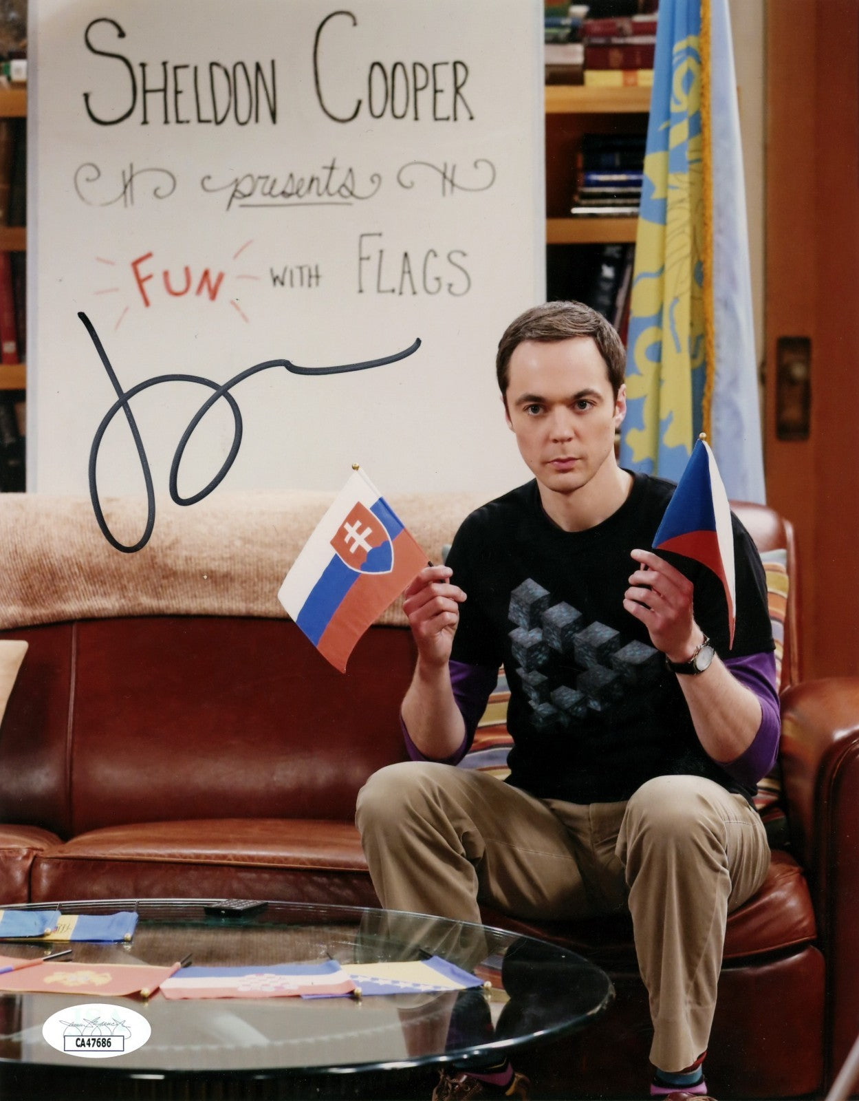 Jim Parsons "Sheldon Cooper" Signed Big Bang Theory 8x10 Photo JSA Authenticated-Powers Sports Memorabilia