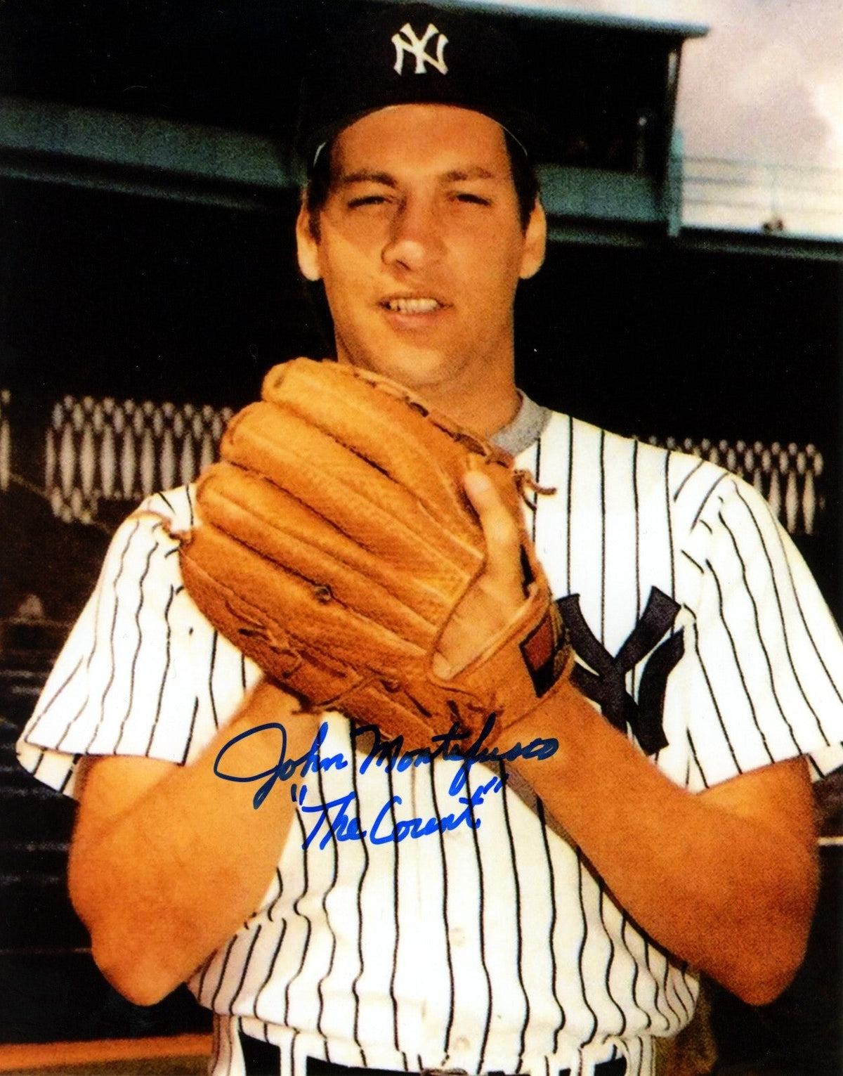 John Montefusco Signed New York Yankees 8x10 Photo w/ The Count LSCM Authenticated-Powers Sports Memorabilia