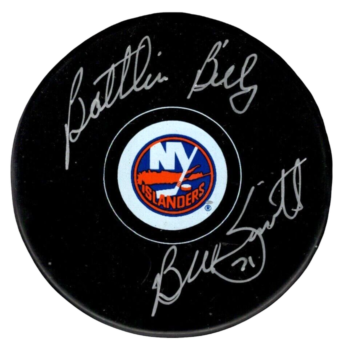 Billy Smith Signed New York Islanders Puck w/ Battlin Billy Beckett Witness Authenticated-Powers Sports Memorabilia