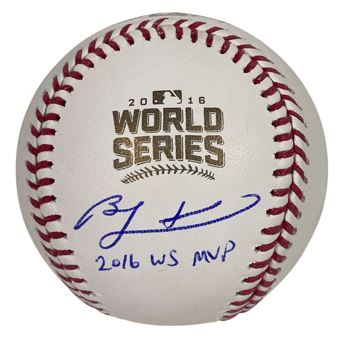 Ben Zobrist Signed Auto 2016 World Series Baseball w 2016 WS MVP Beckett Authenticated-Powers Sports Memorabilia