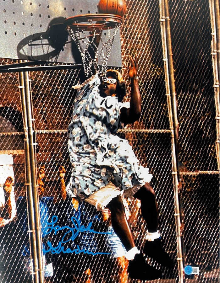 Larry Johnson Signed Grandmama 16x20 Photo w/ Grandmama Beckett Witness Authenticated-Powers Sports Memorabilia