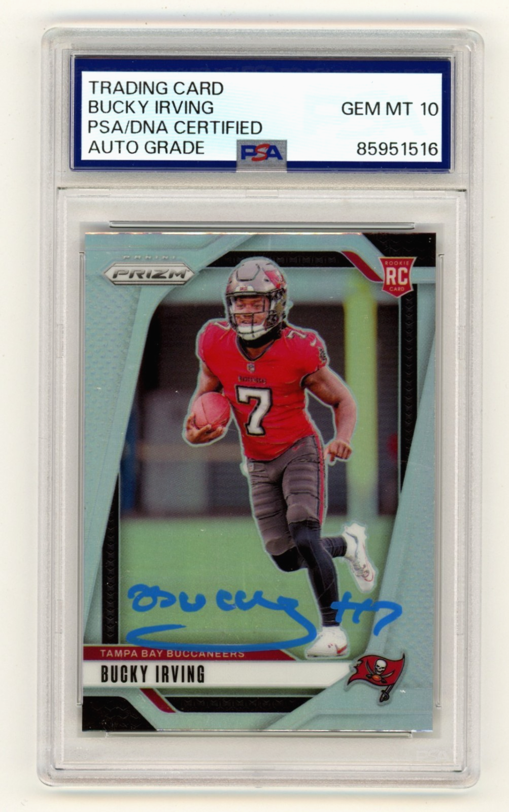 Bucky Irving Signed 2024 Panini #316 Silver Prizm Rookie RC PSA 10 Auto-Powers Sports Memorabilia