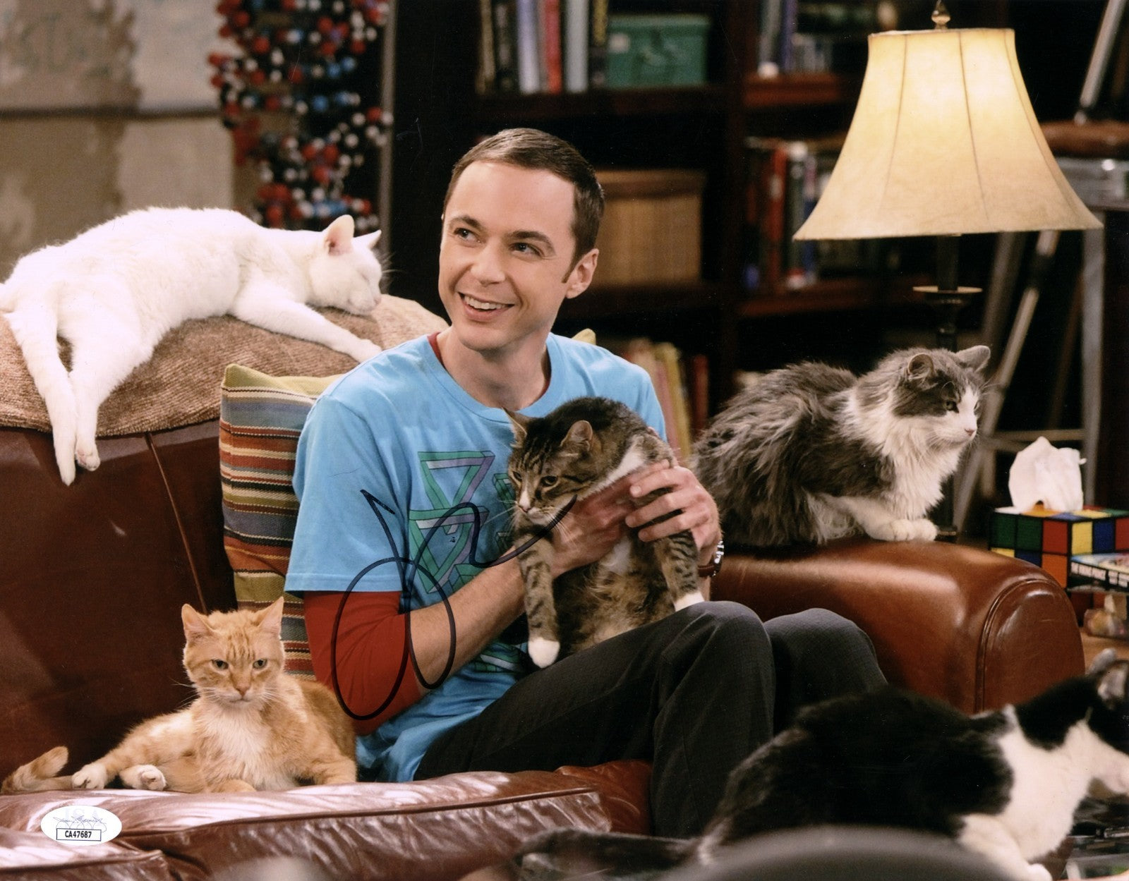 Jim Parsons "Sheldon Cooper" Signed Big Bang Theory 11x14 Photo JSA Authenticated-Powers Sports Memorabilia