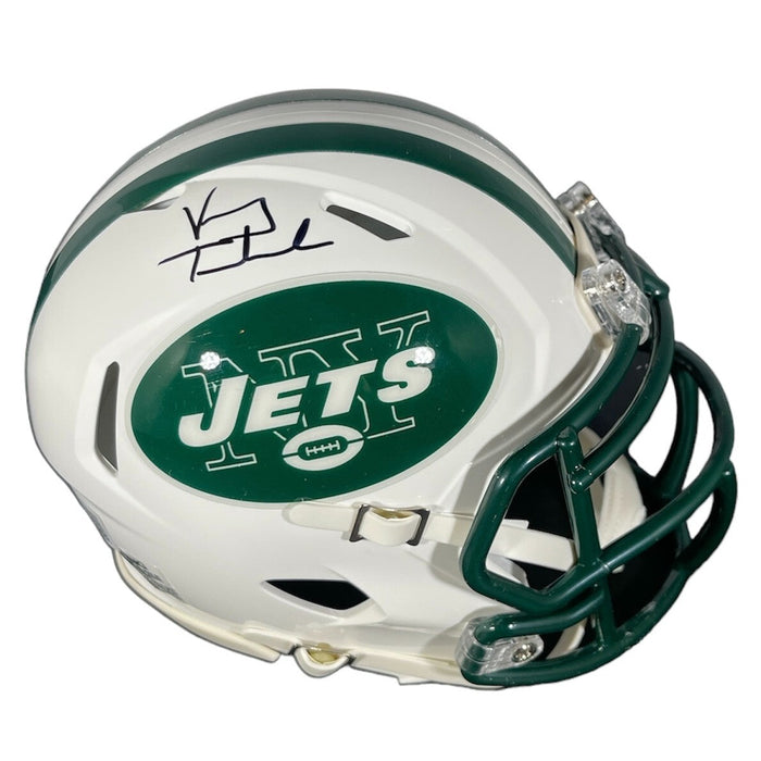 Vinny Testaverde Signed Jets TB 98-18 Mini Helmet Beckett Witness Authenticated-Powers Sports Memorabilia
