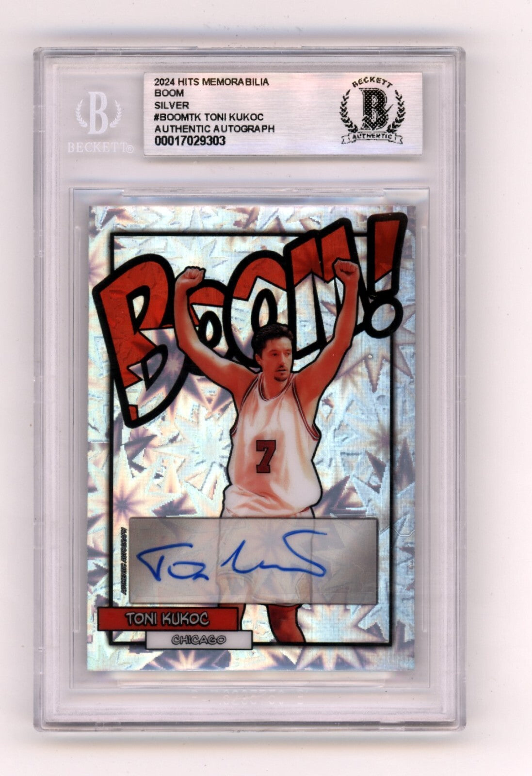 Toni Kukoc 2024 Hits Memorabilia BOOM Silver Signed BGS BAS Auto Bulls-Powers Sports Memorabilia