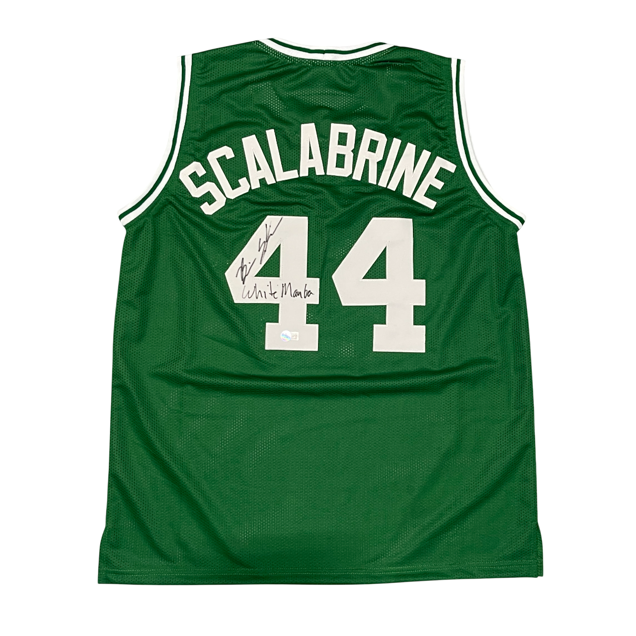 Brian Scalabrine Signed Custom Jersey w/ White Mamba Beckett Witness Authenticated-Powers Sports Memorabilia