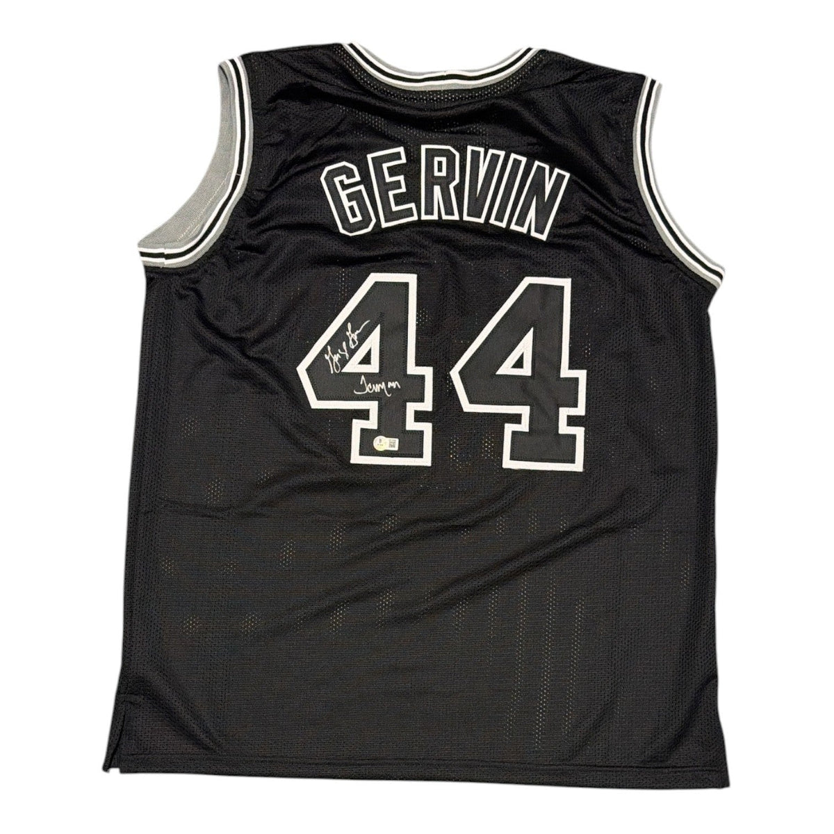 George Gervin Signed Custom Jersey w/ Iceman Beckett W Beckett Authenticated-Powers Sports Memorabilia